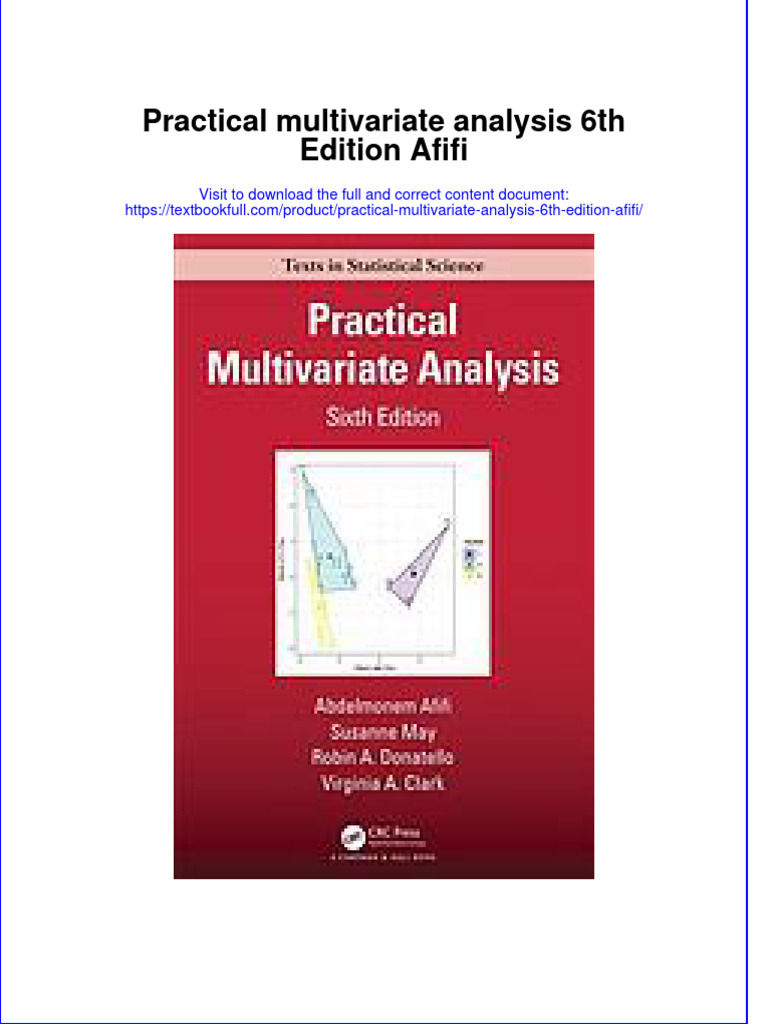 PDF Practical Multivariate Analysis 6Th Edition Afifi Ebook Full ...