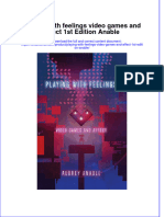Download pdf Playing With Feelings Video Games And Affect 1St Edition Anable ebook full chapter 