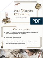 Letter Writing For CSEC