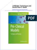 Textbook Pre Clinical Models Techniques and Protocols Paul C Guest Ebook All Chapter PDF