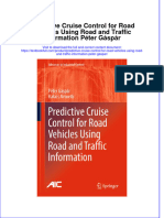 Download textbook Predictive Cruise Control For Road Vehicles Using Road And Traffic Information Peter Gaspar ebook all chapter pdf 