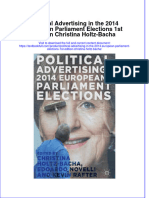 Textbook Political Advertising in The 2014 European Parliament Elections 1St Edition Christina Holtz Bacha Ebook All Chapter PDF