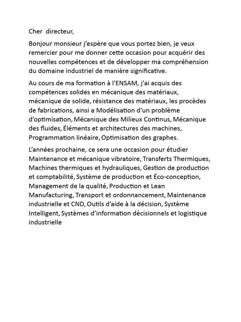 Remerciements pour une formation enrichissante | PDF
