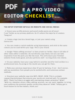 CHECKLIST How To Become A Freelance Video Editor