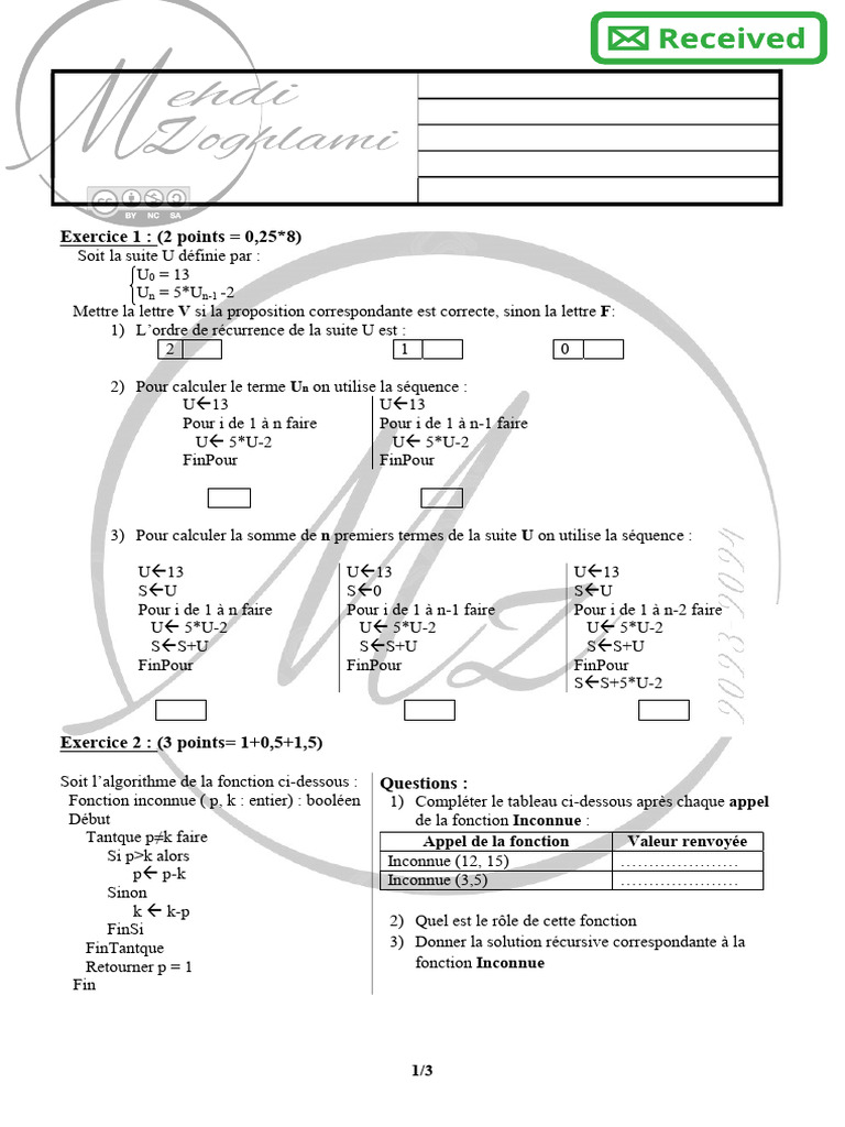 Exercices de programmation et algorithmes | PDF | Cryptage | Fichier texte