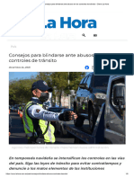 Consejos para Blindarse Ante Abusos en Los Controles de Tránsito - Diario La Hora