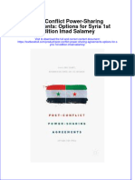 Textbook Post Conflict Power Sharing Agreements Options For Syria 1St Edition Imad Salamey Ebook All Chapter PDF
