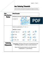 Factoring Trinomials Notes F22