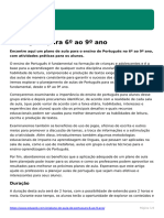Plano de Aula de Portugues 6 Ao 9 Ano