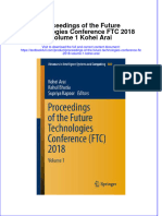 Textbook Proceedings of The Future Technologies Conference FTC 2018 Volume 1 Kohei Arai Ebook All Chapter PDF