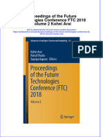 Textbook Proceedings of The Future Technologies Conference FTC 2018 Volume 2 Kohei Arai Ebook All Chapter PDF