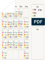 Calendario Mensual 2024 Cuadrícula Papel Y2K Llamativo Alegre