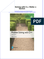 Textbook Problem Solving With C Walter J Savitch Ebook All Chapter PDF