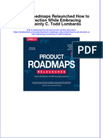 Textbook Product Roadmaps Relaunched How To Set Direction While Embracing Uncertainty C Todd Lombardo Ebook All Chapter PDF