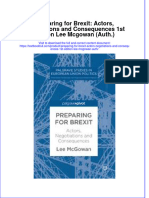 Download textbook Preparing For Brexit Actors Negotiations And Consequences 1St Edition Lee Mcgowan Auth ebook all chapter pdf 