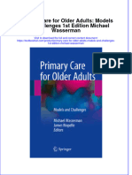 Download textbook Primary Care For Older Adults Models And Challenges 1St Edition Michael Wasserman ebook all chapter pdf 