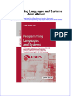 Textbook Programming Languages and Systems Amal Ahmed Ebook All Chapter PDF