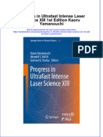 Download textbook Progress In Ultrafast Intense Laser Science Xiii 1St Edition Kaoru Yamanouchi ebook all chapter pdf 