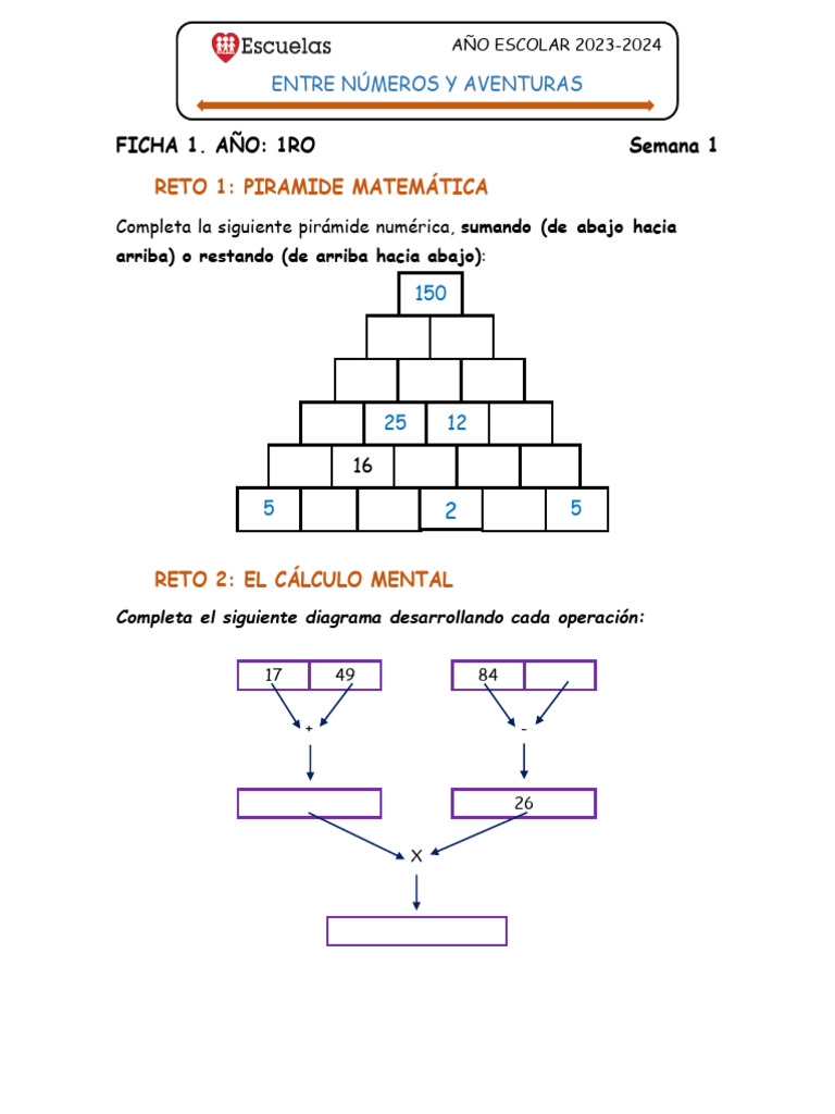 Fichas 1er Año | PDF