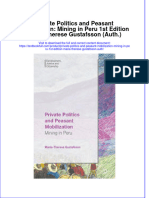 Textbook Private Politics and Peasant Mobilization Mining in Peru 1St Edition Maria Therese Gustafsson Auth Ebook All Chapter PDF