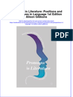 Textbook Pronouns in Literature Positions and Perspectives in Language 1St Edition Alison Gibbons Ebook All Chapter PDF