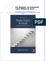 Textbook Public Policy Analysis An Integrated Approach William N Dunn Ebook All Chapter PDF