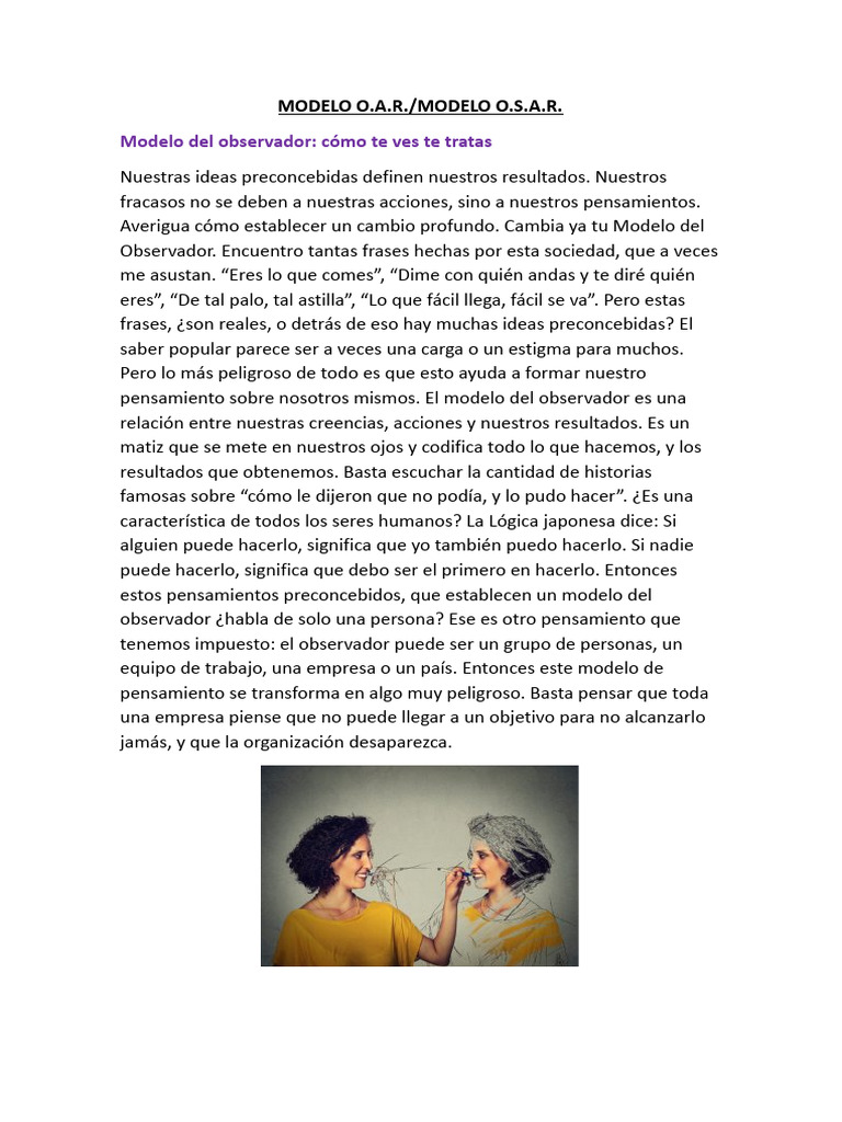 Material de Estudio Modelo Oar-Osar | PDF | Pensamiento