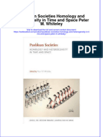 Textbook Puebloan Societies Homology and Heterogeneity in Time and Space Peter M Whiteley Ebook All Chapter PDF