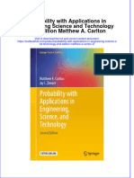 Download textbook Probability With Applications In Engineering Science And Technology 2Nd Edition Matthew A Carlton 2 ebook all chapter pdf 