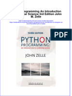 Textbook Python Programming An Introduction To Computer Science 3Rd Edition John M Zelle Ebook All Chapter PDF