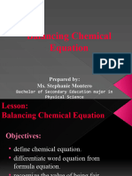 Balancing Chemical Equation