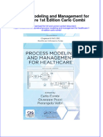 Textbook Process Modeling and Management For Healthcare 1St Edition Carlo Combi Ebook All Chapter PDF