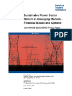 Sustainable Power Sector Reform in Emerging Markets - Financial Issues and Options