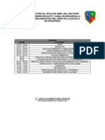 Horario ESINF V Nivel