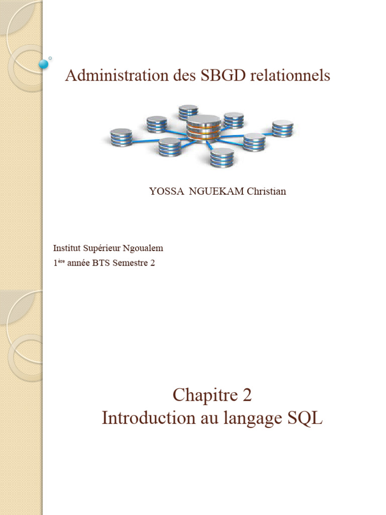 Introduction au langage SQL et SGBD | PDF | SQL | Bases de données