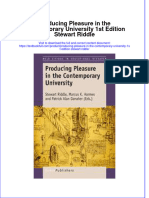 Download textbook Producing Pleasure In The Contemporary University 1St Edition Stewart Riddle ebook all chapter pdf 