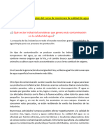 Preguntas de Investigación Del Curso de Monitoreo de Calidad de Agua