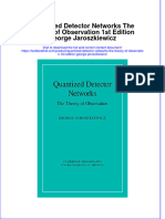 Download textbook Quantized Detector Networks The Theory Of Observation 1St Edition George Jaroszkiewicz ebook all chapter pdf 
