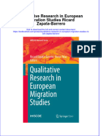 Textbook Qualitative Research in European Migration Studies Ricard Zapata Barrero Ebook All Chapter PDF