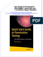 Textbook Quick Start Guide To Penetration Testing With Nmap Openvas and Metasploit 1St Edition Sagar Rahalkar Ebook All Chapter PDF