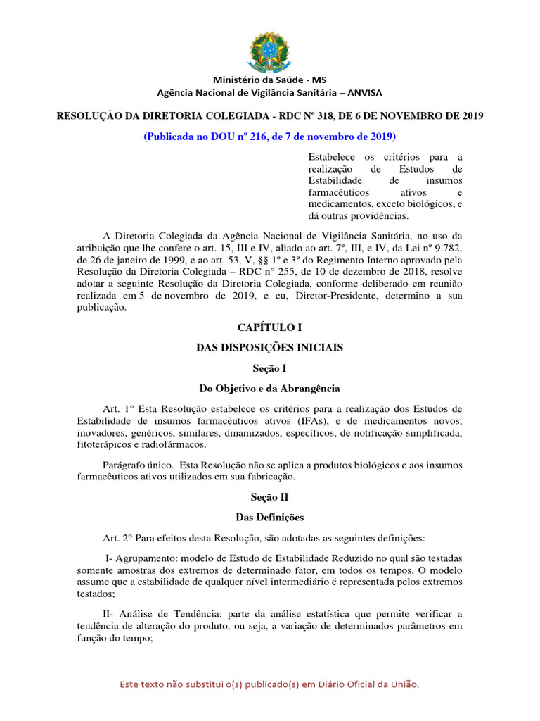 RDC 318 2019 | PDF | Embalagem e rotulagem | Tempo