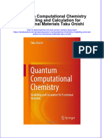 Textbook Quantum Computational Chemistry Modelling and Calculation For Functional Materials Taku Onishi Ebook All Chapter PDF