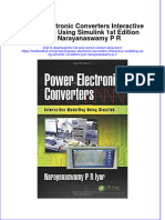 Full Chapter Power Electronic Converters Interactive Modelling Using Simulink 1St Edition Iyer Narayanaswamy P R PDF