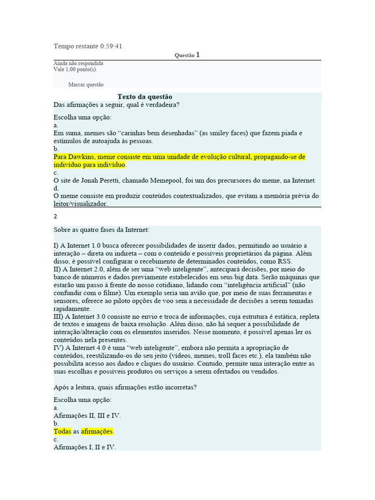 Estudos Disciplinares | PDF | Rede mundial de computadores | Internet e Web