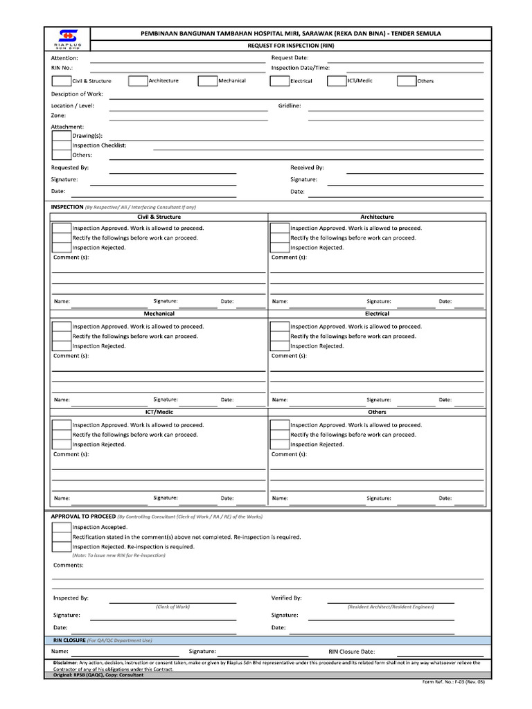 Inspection Checklist For Curtain Track | PDF