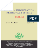 Modern Information Retrieval Systems: Bs (Lis)