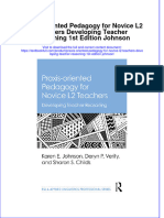 Download full chapter Praxis Oriented Pedagogy For Novice L2 Teachers Developing Teacher Reasoning 1St Edition Johnson pdf docx