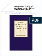 Textbook Public Procurement and The Eu Competition Rules Second Edition Albert Sanchez Graells Ebook All Chapter PDF