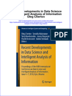 Textbook Recent Developments in Data Science and Intelligent Analysis of Information Oleg Chertov Ebook All Chapter PDF