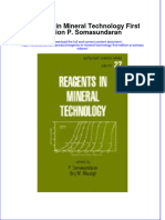 Textbook Reagents in Mineral Technology First Edition P Somasundaran Ebook All Chapter PDF